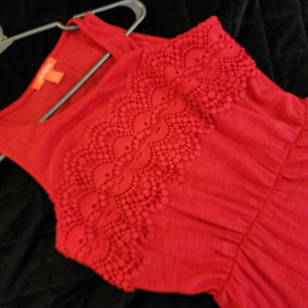 Red casual dress